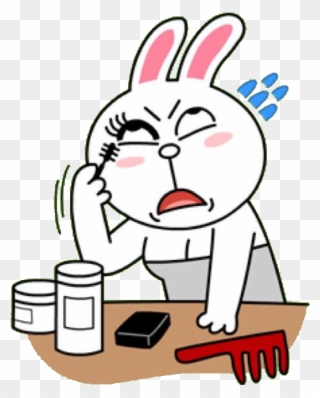 Cony's Happy Work Life - Sticker Line Make Up Clipart