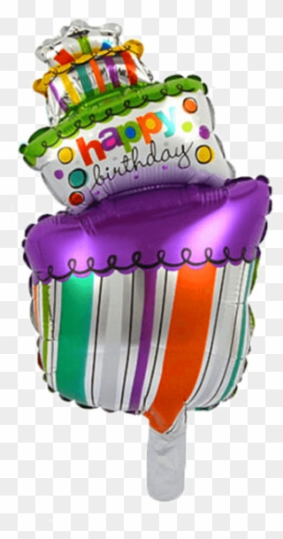 Foil Balloon 40cm "happy Birthday Cake" - Balloon Clipart