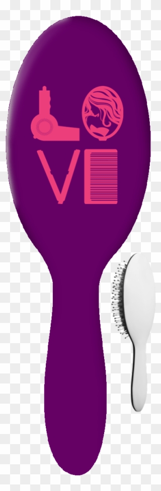 Love Hairstylist Hair Brush - Hairbrush Clipart