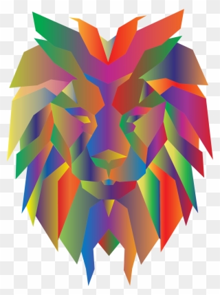 Big Image - Prismatic Lion Clipart