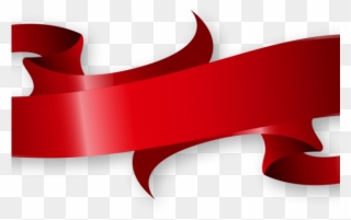 Christmas Ribbon Clipart Arrow - Red Ribbon Banner Png Transparent Png