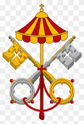 Sede Vacante - Crossed Keys Catholic Symbol Clipart