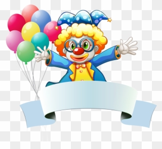 Clowns And Balloons - Clown With Balloons Clipart - Png Download