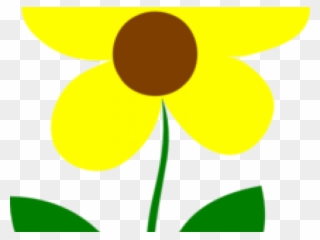 Yellow Flower Clipart Stem Clipart - Circle - Png Download