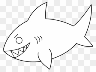 Shark Line Art - Animal Picture Black And White Outline Clipart