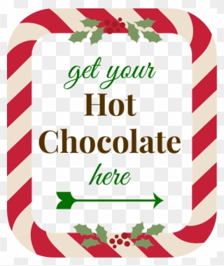 Hot Chocolate Station - Free Hot Chocolate Sign Clipart