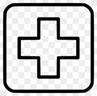 Graphic Black And White Stock Medicine Free On Dumielauxepices - Hospital Cross Clipart Black And White - Png Download