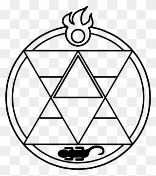 Transmutation Circles On Fma, All Related Information - Fullmetal Alchemist Roy Mustang Tattoo Clipart