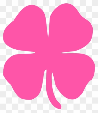 Shamrock Pink Clip Art At Clker - Saint Patrick's Day 4 Leaf Clover - Png Download