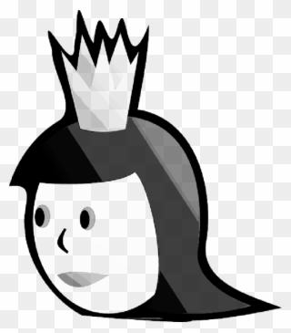 Girl Crown Cliparts - Queen Of Spades Simple - Png Download