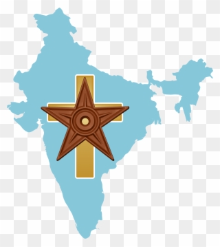 India Christianity Barnstar - Map Of India Clipart