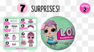 2 Of 3 New Lol Surprise Doll Lil Sisters - L.o.l. Surprise Doll Series 1 - 3 Pack Clipart