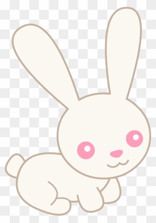 Rabbit Clip Art Groups Of Gray Rabbits Three Rabbits - Cute Clipart Bunny - Png Download