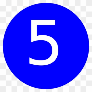 Number 5 With Blue Background Clipart