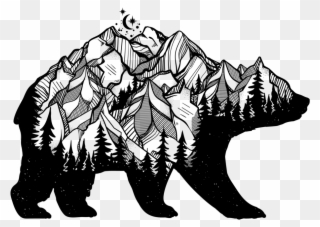 Set-04 - Bear With Mountains Clipart