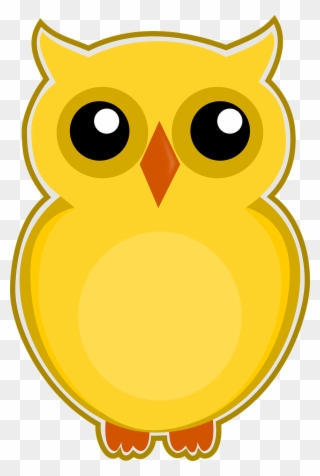 Forest, Owl Yellow Bird Cute Animal Nature Sweet H - Coruja Amarela Png Clipart