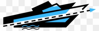 Vector Illustration Of Speedboat Motorboat Or Pleasure Clipart