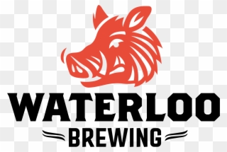 Waterloo Primary Red Blk Blk - Waterloo Brewing Logo Clipart