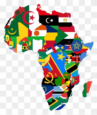 The Cradle Civilization Took Its First Stand - African Flags On Map Clipart