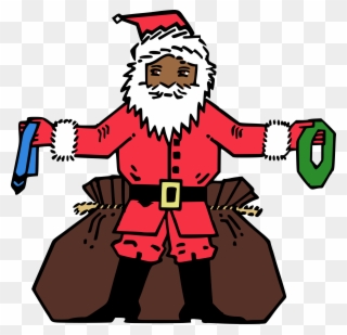 Big Image - Santa With Presents In Png Clipart