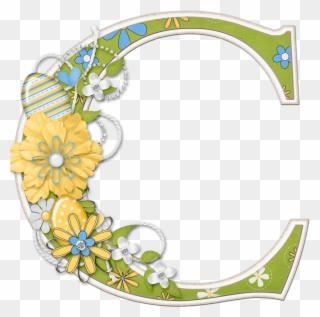 B *✿* Primaveral Con Flores , Patitos Y Huevos De Pascua - Letter Clipart