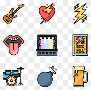 Rock And Roll - Rock Icons Clipart
