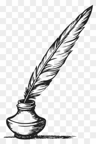 Feather Clipart Pen And Ink - Quill - Png Download