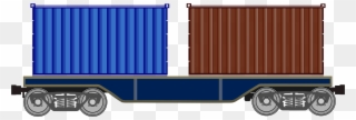 Clipart Train Freight Train - Container On Train Png Transparent Png