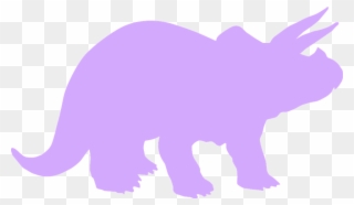 Triceratops Clipart Purple - Triceratops Silhouette - Png Download