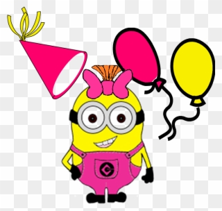 Minion Birthday Party Clipart 6 By Ronald - Cartoon Drawings With Colour - Png Download