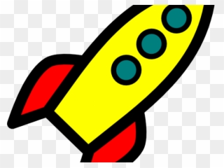Missile Clipart Simple - Cartoon Space Rocket - Png Download