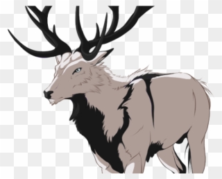 Drawn Antler Artsy - Drawing Moose And Forest Clipart