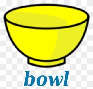 Bowl Transparent Yellow - Black And White Clip Art Bowl - Png Download