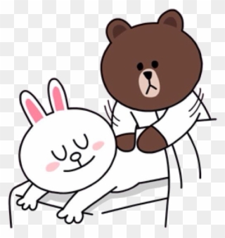 Brown Gives Cony A Good Massage - Romantic Cony And Brown Clipart