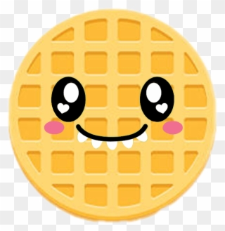 Cute Waffle❤ Emoji Waffle Kawaiiwafflefreetoedit - Fofo Papel De Parede Para Pc Clipart