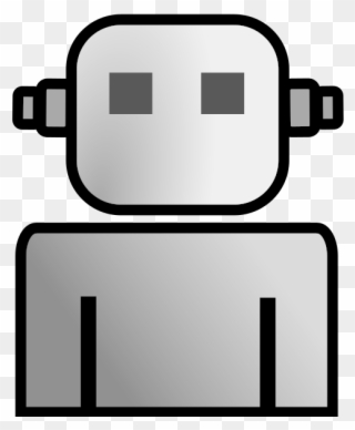 Robots And Robes - Black And White Robot Clip Art - Png Download
