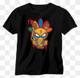 Aztec Warrior Quauhtli T-shirt - Black Short Sleeved T Shirt Clipart