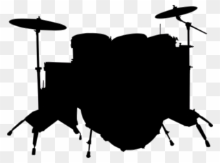 Drawing Drums Silhouette - Music Instruments Silhouette Png Clipart