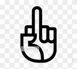Image Royalty Free Download Middle Icon Of Hand With - Middle Finger Vector Clipart