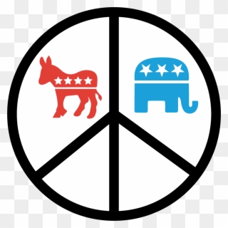 Be Political, But Don't Be Partisan - Hippi Symbol Vektor Clipart