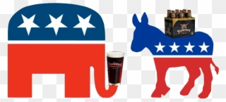 While Beer And Politics - Democratic Party Clipart