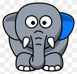 Clipart Elephant Sad - Cartoon Elephant Sad - Png Download