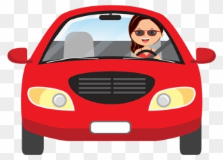 Intro2 - Woman Illustration Driving Clipart