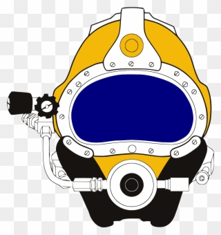 Commercial Diver Helmet Navy Logo - Commercial Diving Helmet Vector Clipart