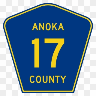 Free Vector Anoka County Route Clip Art - County Road Sign Blue - Png Download