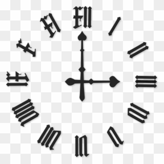 Drawn Clock Roman Numberal - Cooke And Kelvey Watches Clipart