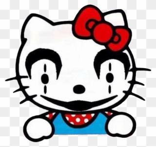 Hk Hellokitty Clownkitty Ddlg Goth Clown Jiggalo - Hello Kitty Cute Png Clipart