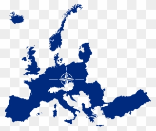 Flag Map Of Nato Countries - Montenegro Nato Map Flag Clipart