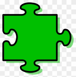 Green Puzzle Piece - Jigsaw Piece Clipart