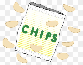 One Day He Ate Mashed Potato All Day Long - Kawaii Bag Of Chips Clipart